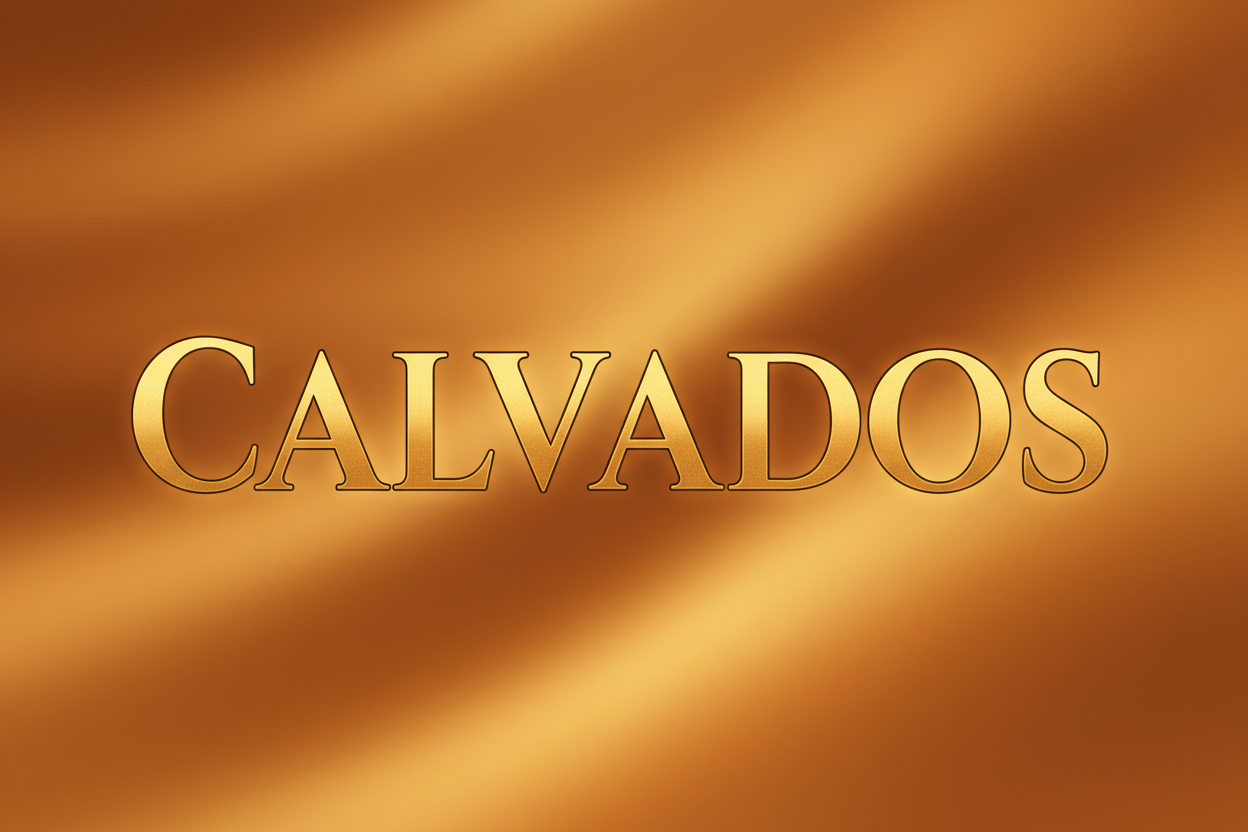 CALVADOS typographie dorée