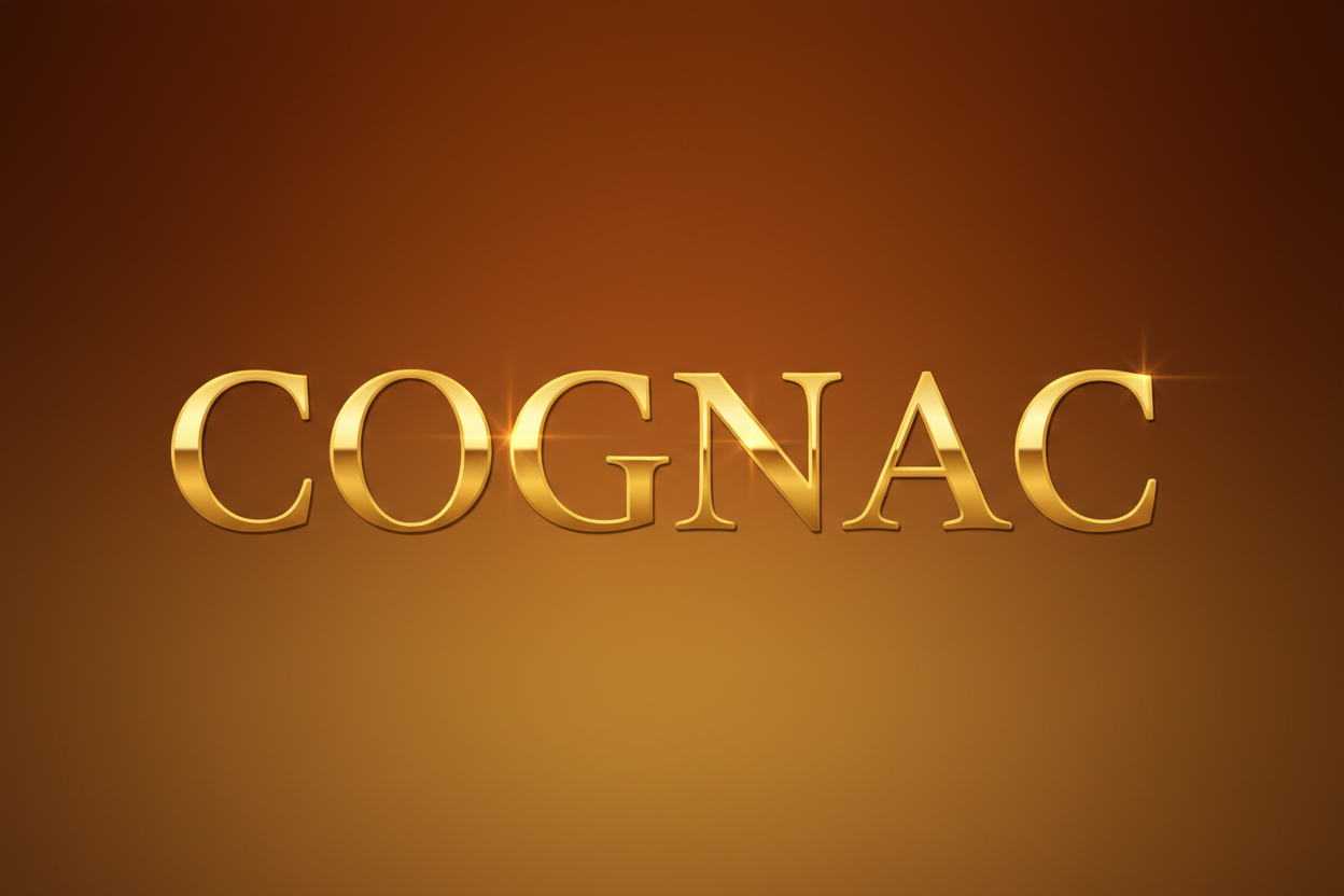 Cognac lettres dorées