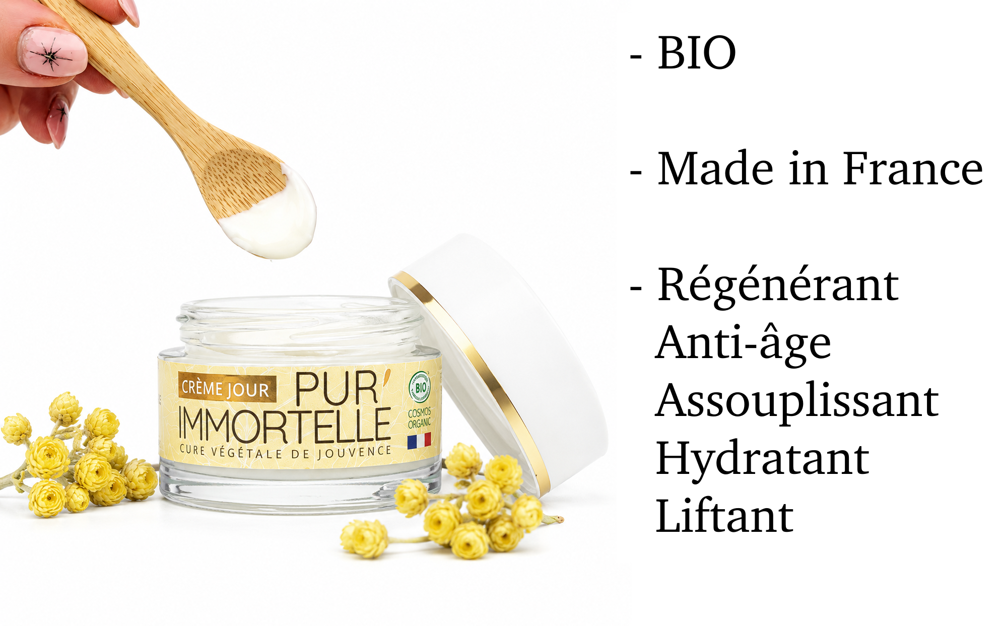 Beauty case Routine giorno Pur'Immortelle 3 cure BIO - Fabbricato in Francia