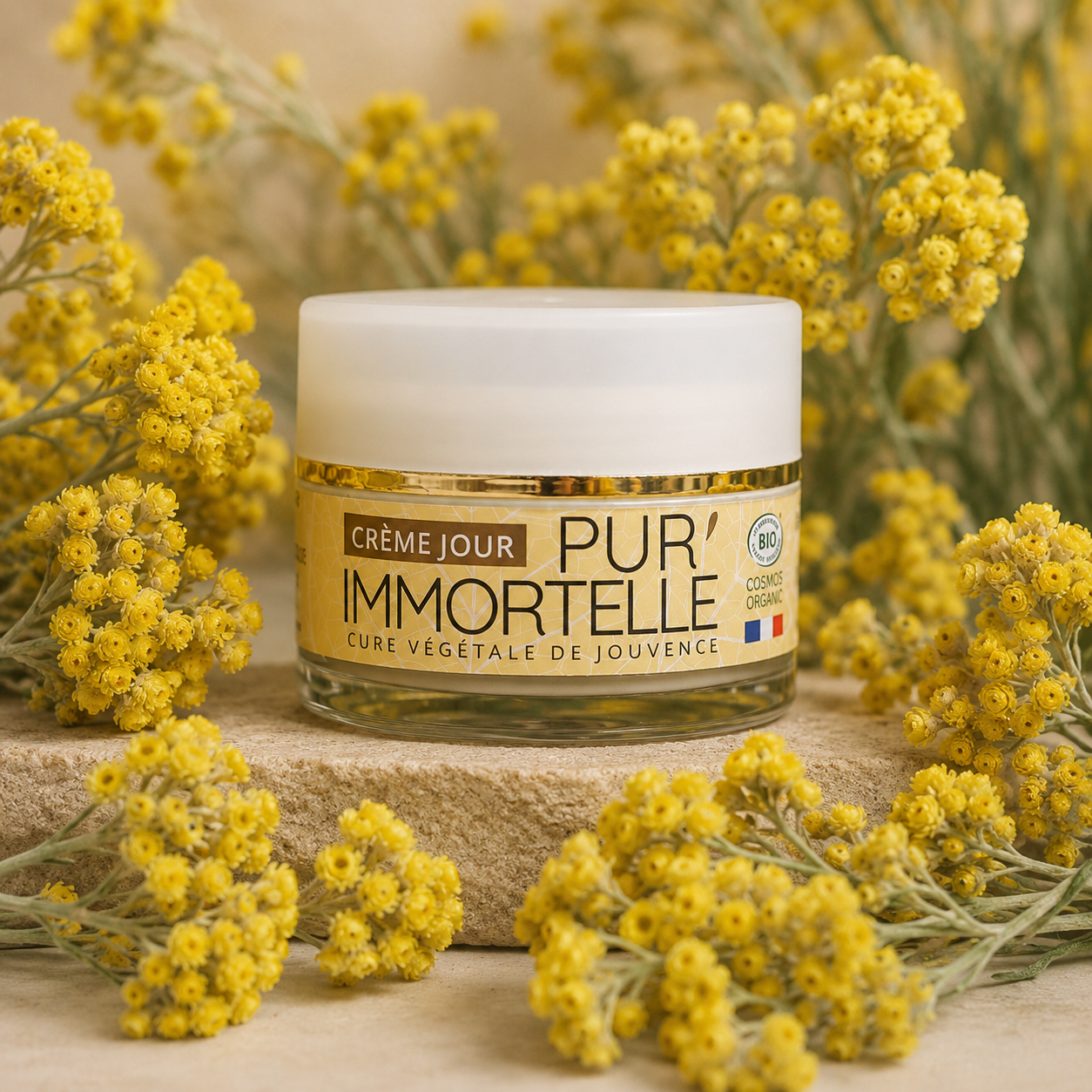 Crema giorno rigenerante Pur'Immortelle BIO 50 ml - Fabbricato in Francia