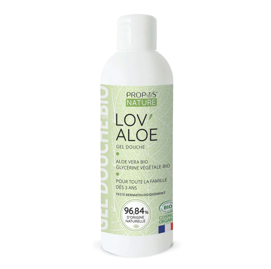 Gel Douche Bio Lov'Aloe - Hydratant, Nettoyant & Apaisant - Aloe Vera & Glycérine - 200ml