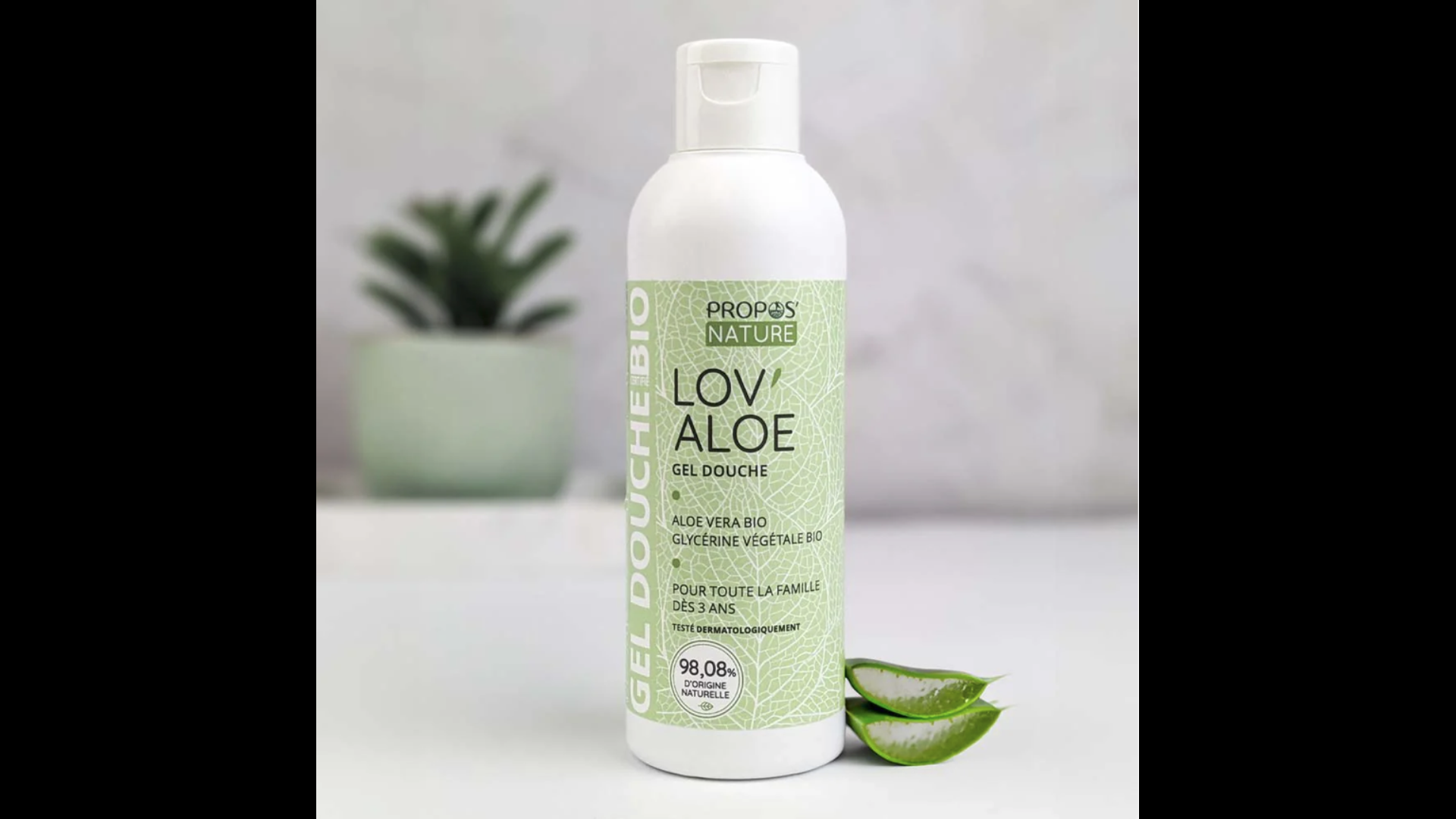 Gel Douche Bio Lov'Aloe - Hydratant, Nettoyant & Apaisant - Aloe Vera & Glycérine - 200ml
