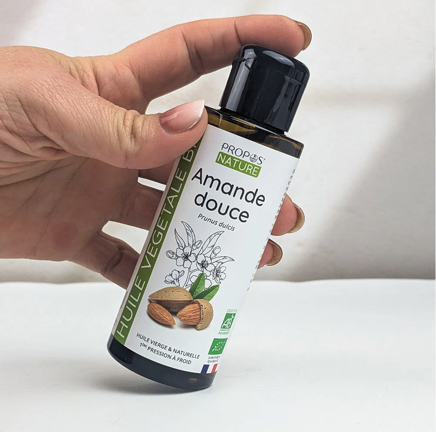 Huile d'Amande Douce Bio - 100% Naturelle - Première Pression à Froid - 100ml