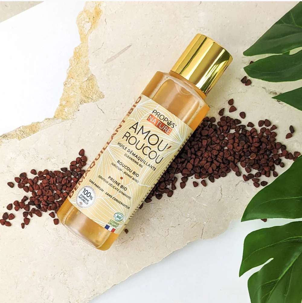 Huile Démaquillante Bio Amou'Roucou - Roucou & Vitamine E - Anti-âge & Éclat - 125ml