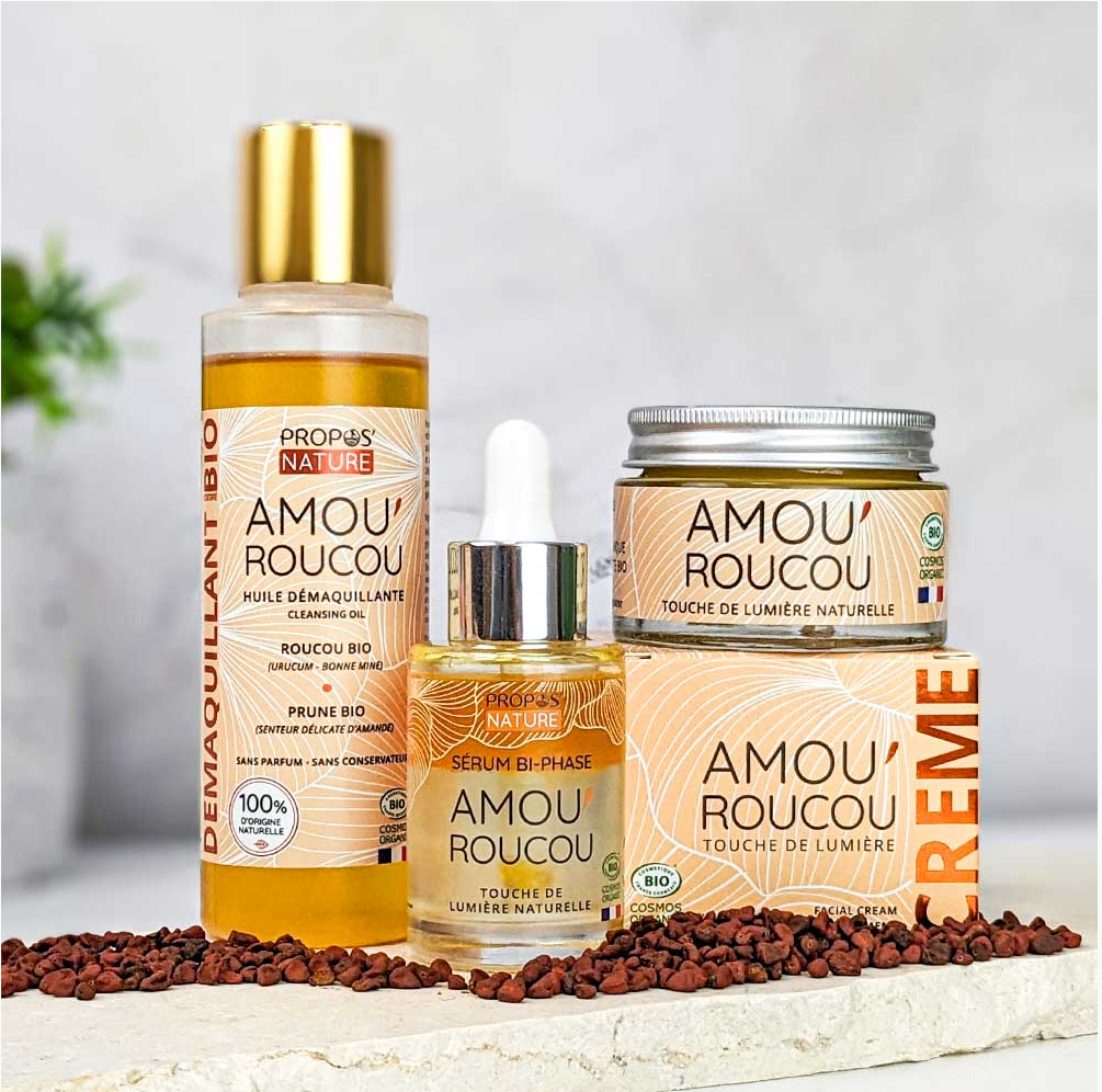 Huile Démaquillante Bio Amou'Roucou - Roucou & Vitamine E - Anti-âge & Éclat - 125ml