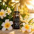 Olio solare alta protezione SPF30 al Monoï BIO 100 ml - Fabbricato in Francia