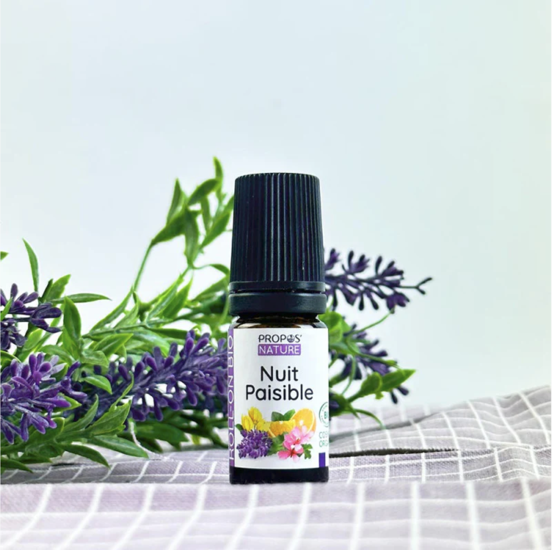 Roll-on aroma BIO Notte tranquilla - Oli essenziali BIO 5 ml - Fabbricato in Francia