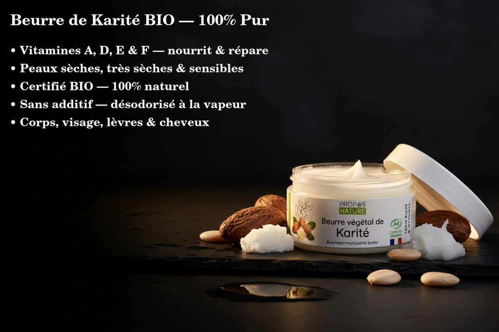 Beurre de Karité Bio - 100% Pur - Nourrissant - 100g