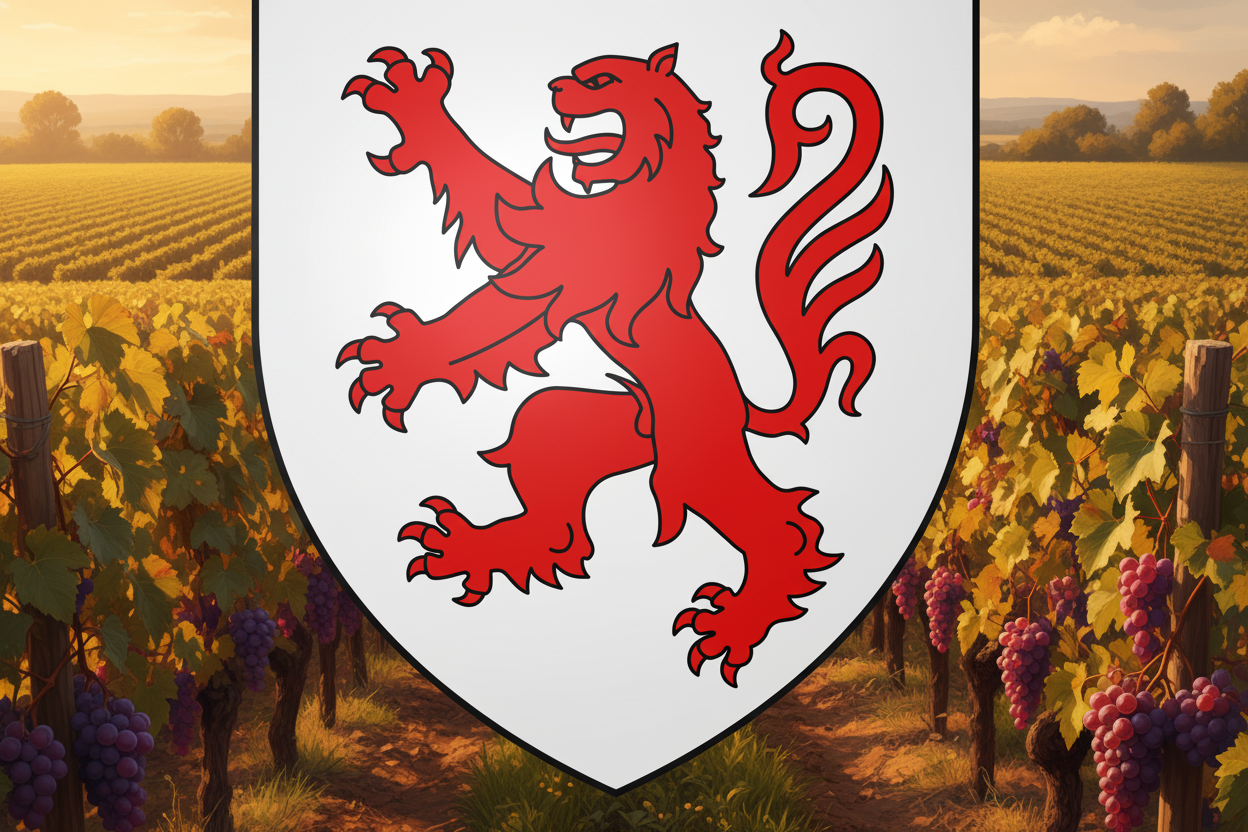 Blason Armagnac grand format sur vignes