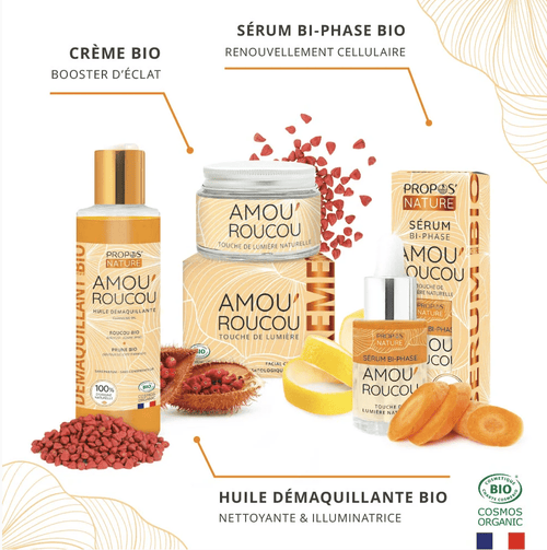 Coffret Amou'Roucou 3 soins BIO - Fabriqué en France - Coffret cosmétique BIO fabriqué en France - D.Crouzet