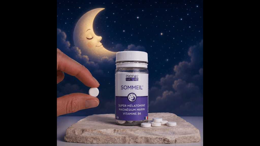 Complexe Sommeil : Mélatonine - Magnésium - Vitamine B6 60 comprimés - Fabriqué en France - Complément alimentaire BIO fabriqué en France - D.Crouzet