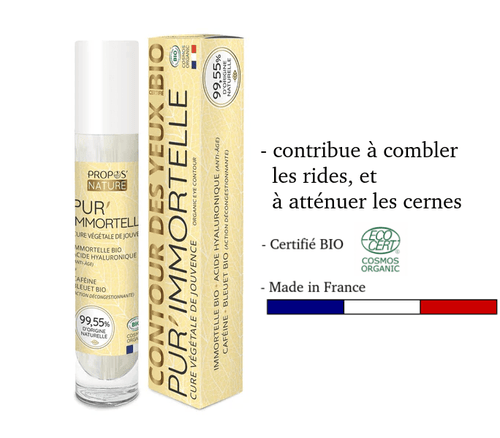 Contour des yeux Pur’Immortelle BIO 15 ml - Fabriqué en France - Soin visage BIO fabriqué en France - D.Crouzet