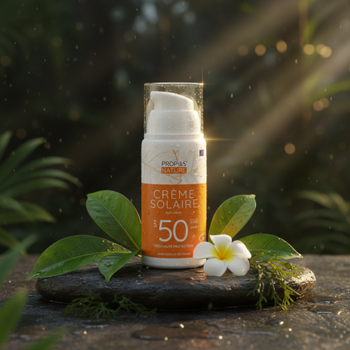 Crème solaire BIO — botanique avec vrai flacon
