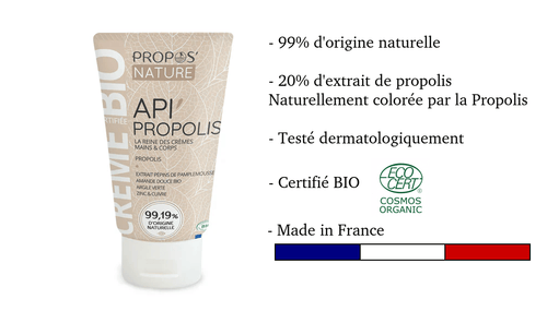 Crème API Propolis Purifiante BIO 100 ml- Fabriqué en France - Soin visage BIO fabriqué en France - D.Crouzet