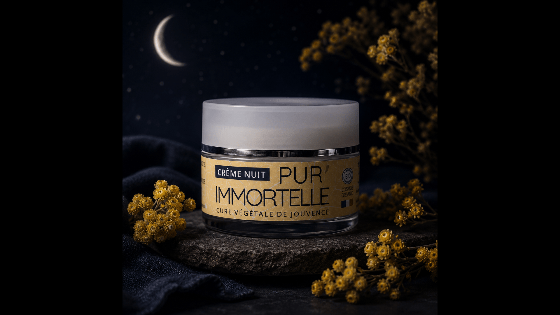 Crème de nuit régénérante intense Pur'Immortelle BIO 50 ml - Fabriqué en France - Soin visage BIO fabriqué en France - D.Crouzet