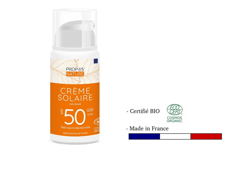 Crème solaire BIO 100% naturelle 100 ml – Fabriqué en France - Soin Corps BIO fabriqué en France - D.Crouzet