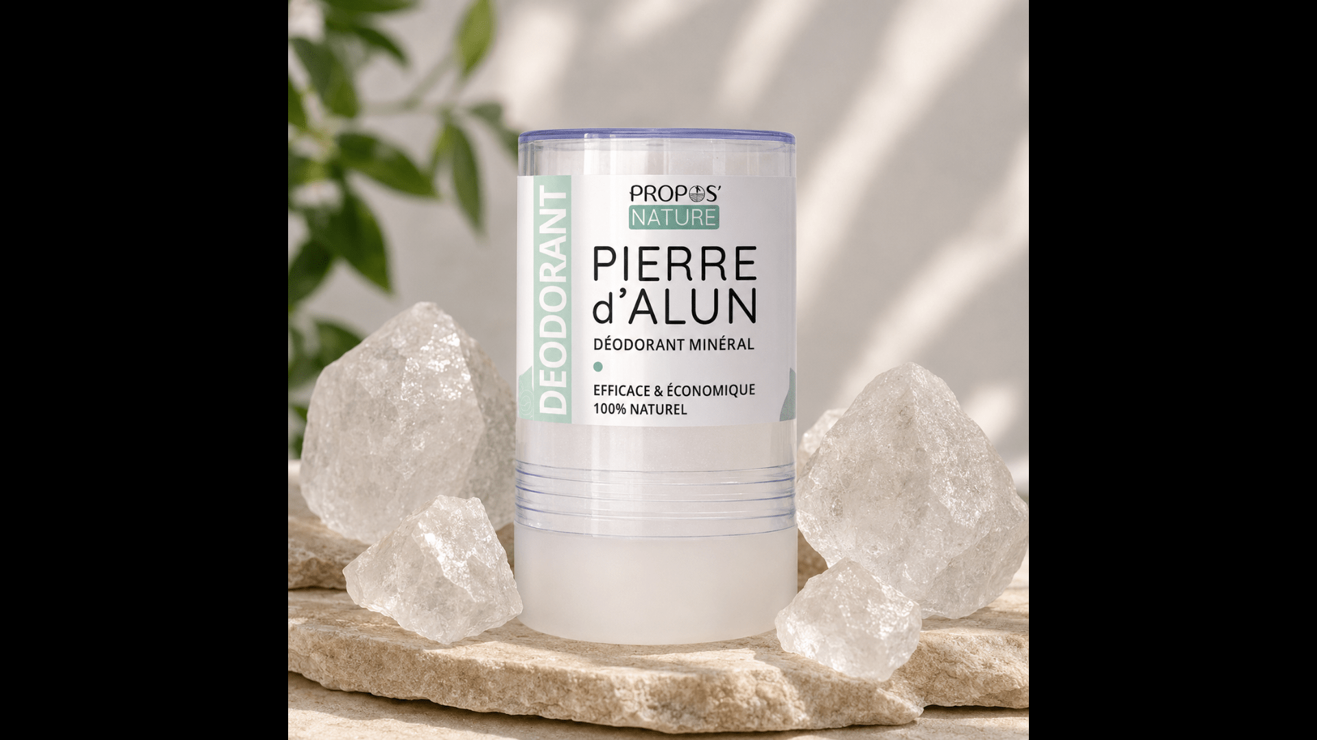 Déodorant pierre d'alun 100% naturel 115 g- Fabriqué en France - Soin Corps BIO fabriqué en France - D.Crouzet
