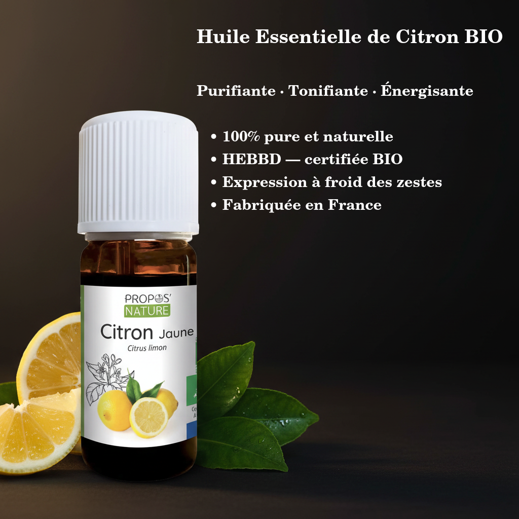 Huile Essentielle de Citron BIO — 10ml · HEBBD