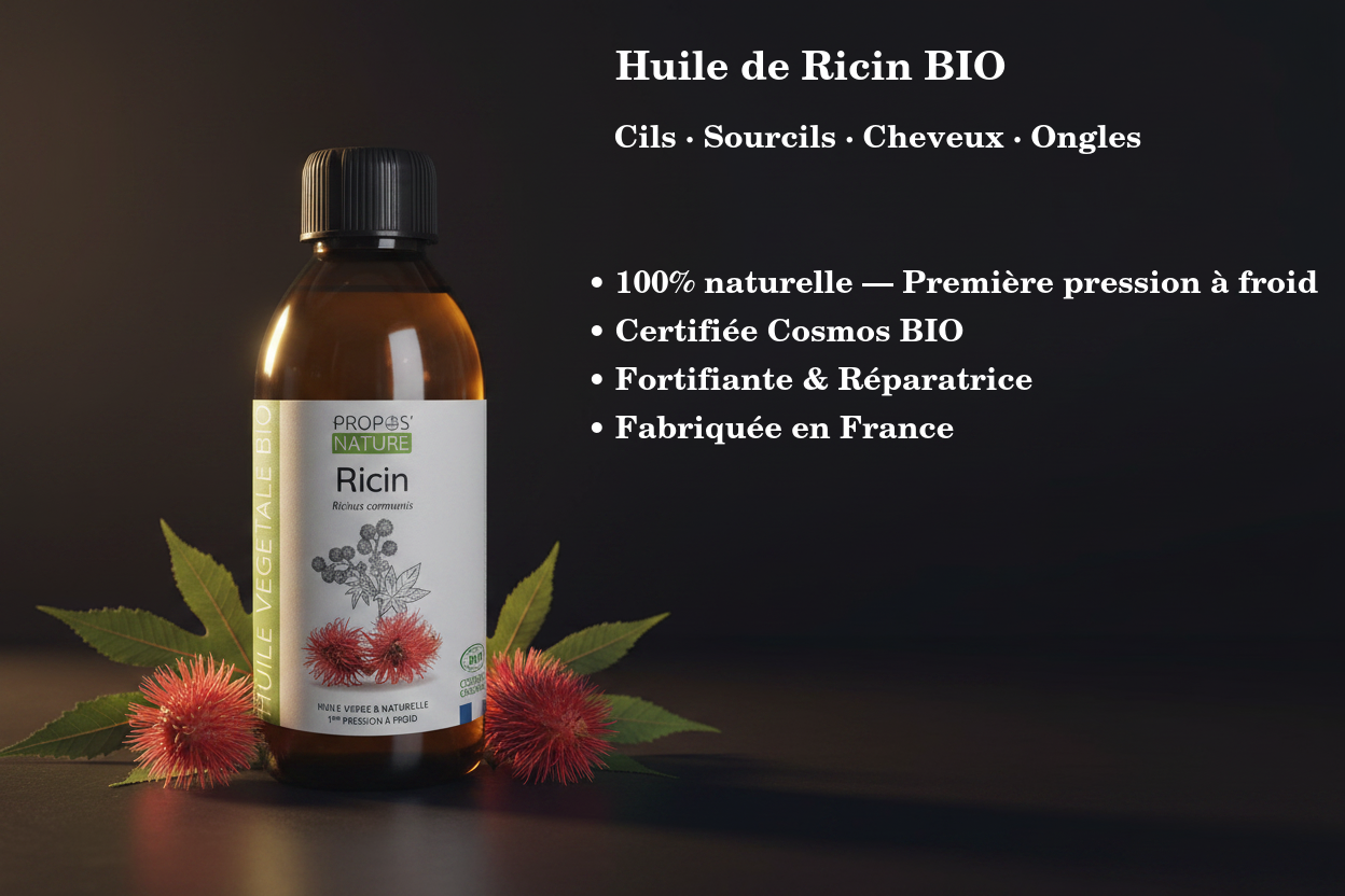 Huile de Ricin BIO — 200ml · Fortifiante & Réparatrice