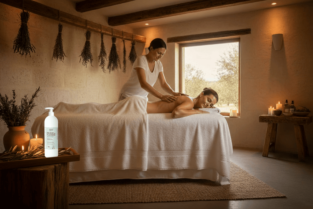 Huile de soin & massage BIO 500 ml - Fabriqué en France - Soin Corps BIO fabriqué en France - D.Crouzet