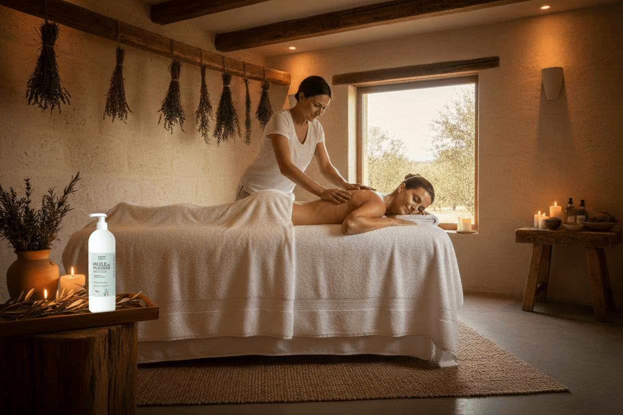 Huile de soin & massage BIO 500 ml - Fabriqué en France - Soin Corps BIO fabriqué en France - D.Crouzet