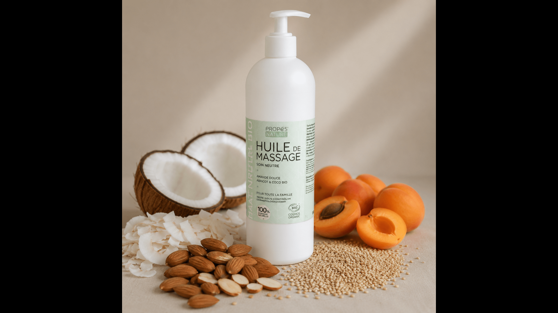 Huile de soin & massage BIO 500 ml - Fabriqué en France - Soin Corps BIO fabriqué en France - D.Crouzet