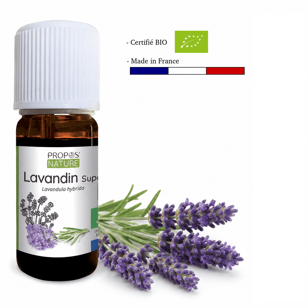 Huile essentielle de Lavandin super Bio 10 ml - HEBBD - Huile essentielle BIO fabriqué en France - D.Crouzet