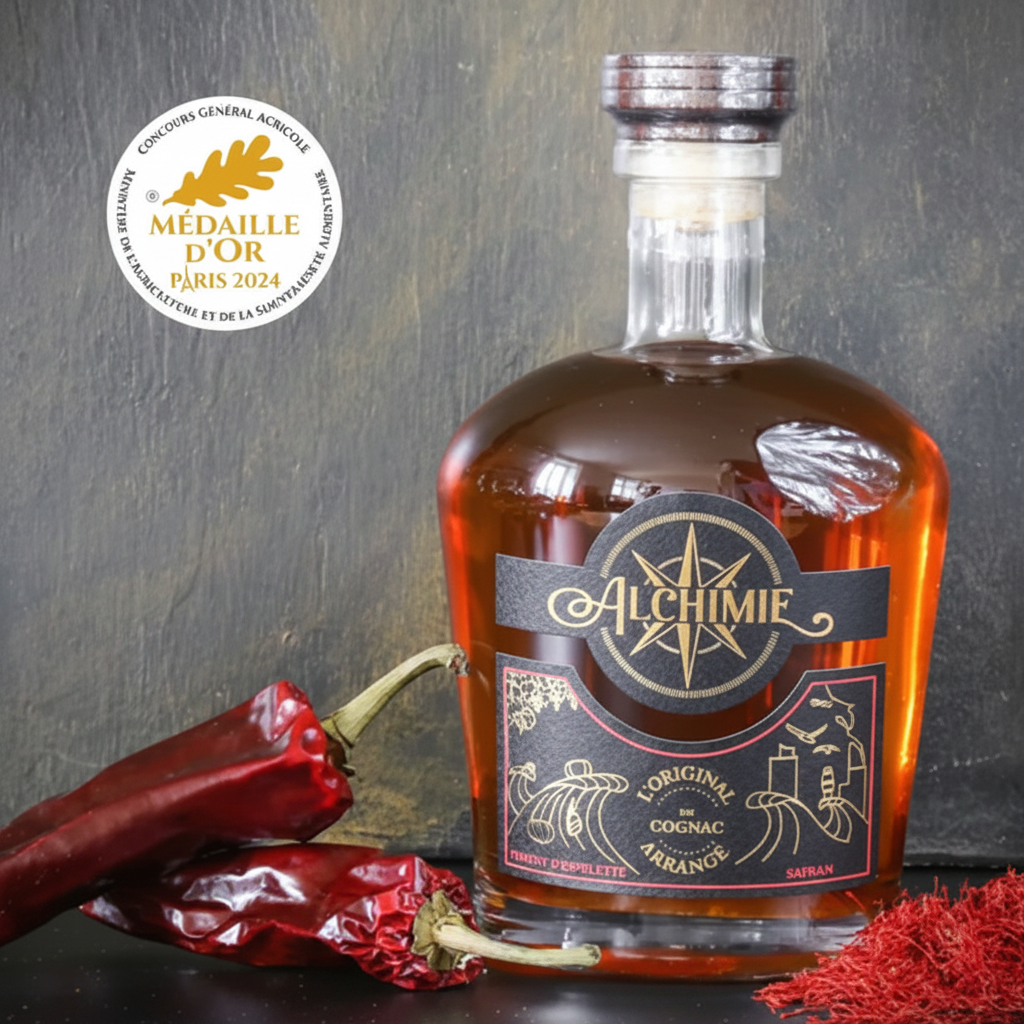 Alchimie Cognac Piment d'Espelette AOP Safran Médaille d'Or