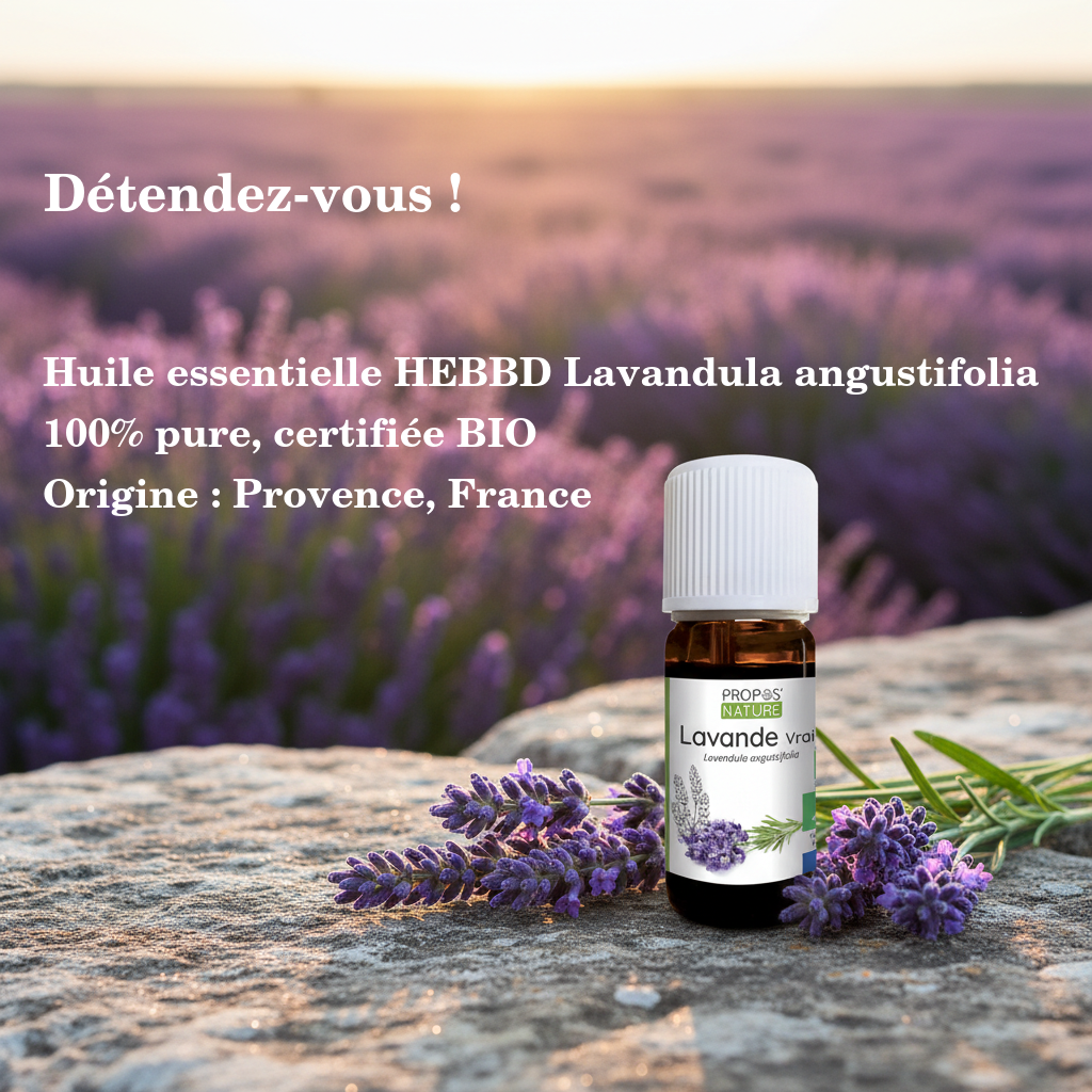 Olio essenziale di Lavanda vera BIO 10 ml - Fabbricato in Francia