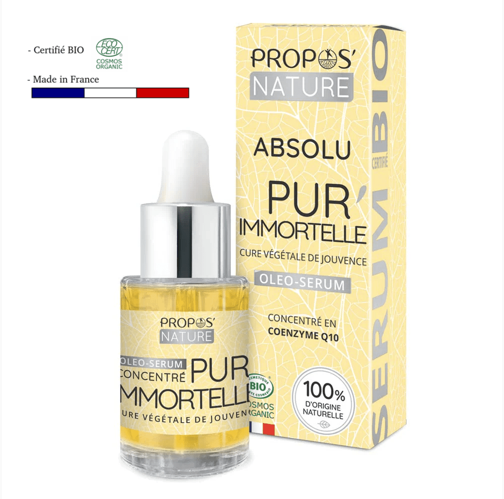 Oleo-sérum Absolu d'Immortelle 30 ml BIO - Fabriqué en France - Sérum visage BIO fabriqué en France - D.Crouzet