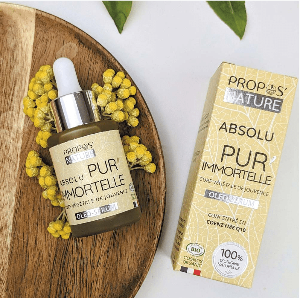 Oleo-sérum Absolu d'Immortelle 30 ml BIO - Fabriqué en France - Sérum visage BIO fabriqué en France - D.Crouzet