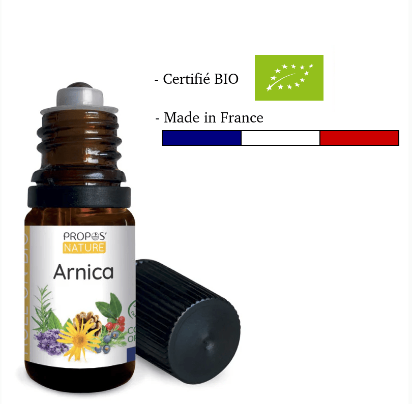 Roll-on Coups & Bosses Arnica Bio 5 ml - Fabriqué en France - Soin naturel BIO fabriqué en France - D.Crouzet