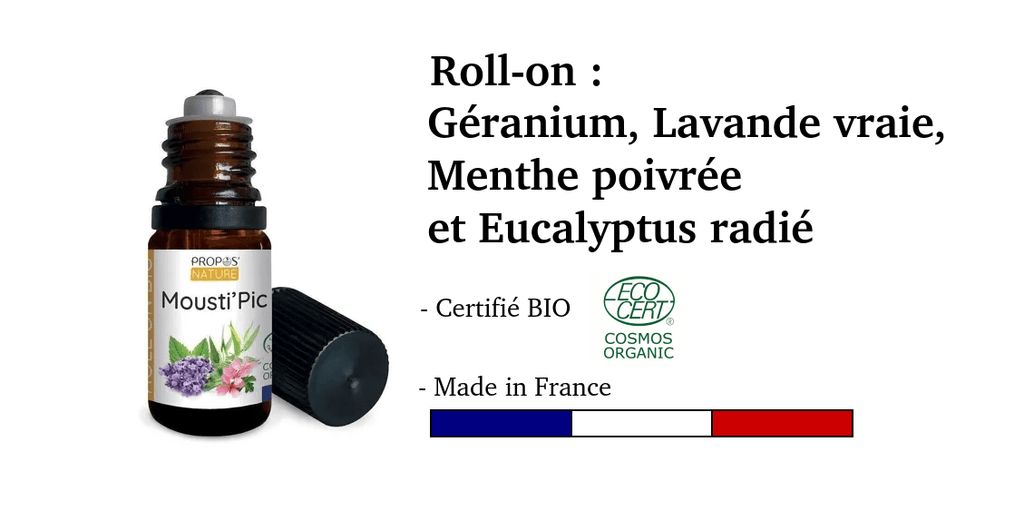 Roll on protection Mousti'pic huiles essentielles 5 ml BIO - Fabriqué en France - Soin Corps BIO fabriqué en France - D.Crouzet