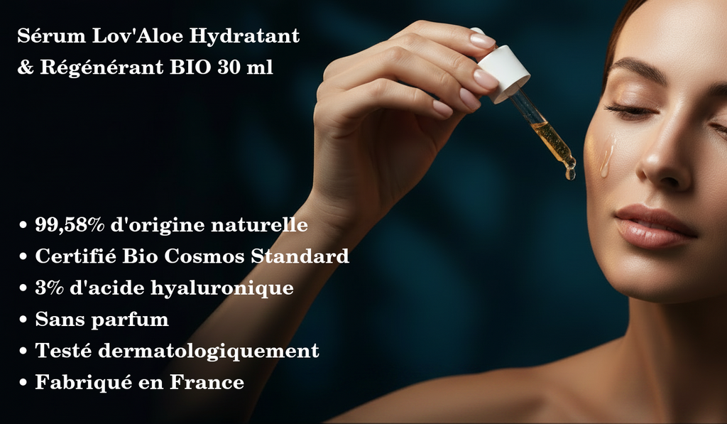 Siero Lov'Aloe Idratante & Anti-invecchiamento BIO 30 ml - Fabbricato in Francia