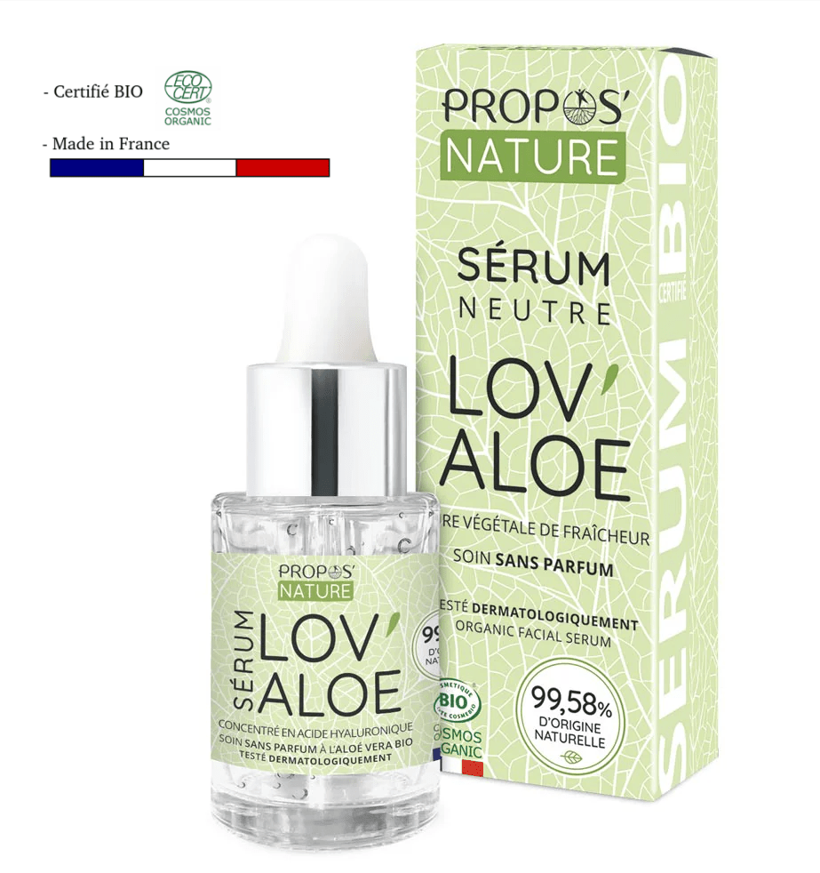 Sérum Lov'Aloe Hydratant & Anti-âge BIO 30 ml - Fabriqué en France - Soin visage BIO fabriqué en France - D.Crouzet