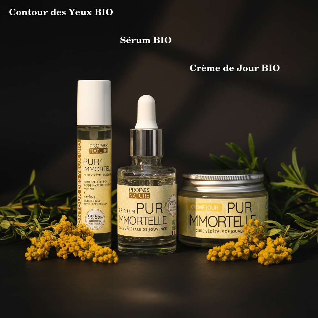 Beauty case Routine giorno Pur'Immortelle 3 cure BIO - Fabbricato in Francia